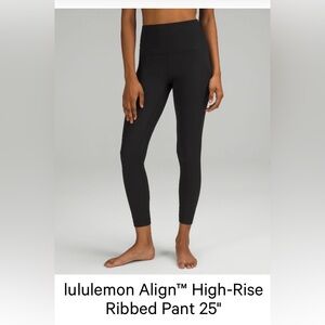Lululemon rubbed align pant 25” BLACK